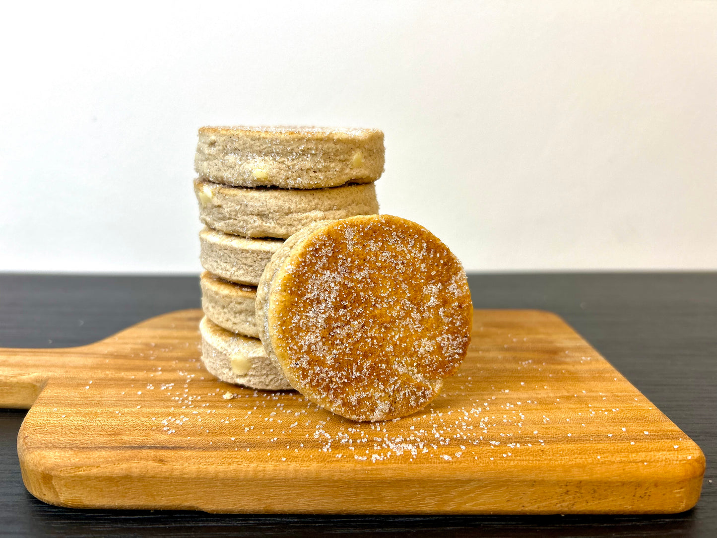 White Chocolate Handmade Welsh Cakes | close up stack
