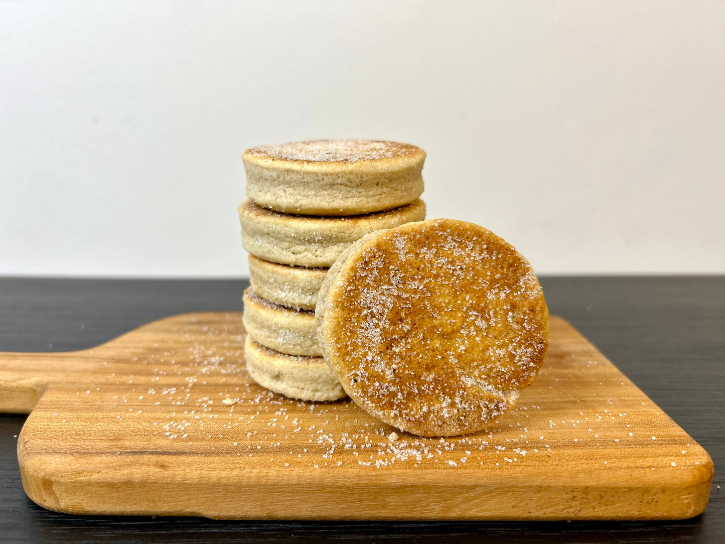 Lemon & Stem Ginger Handmade Welsh Cakes | close up stack